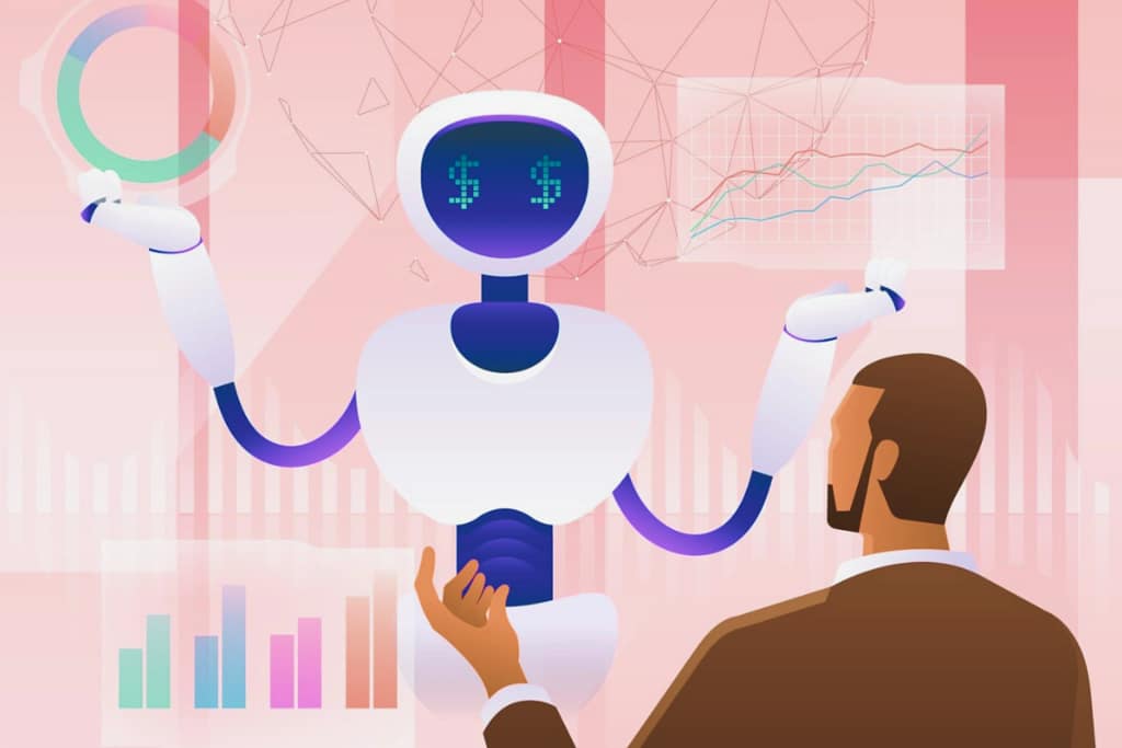 Illustration of robotics in finance