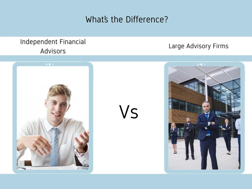 Independent Financial Advisors vs Large firms